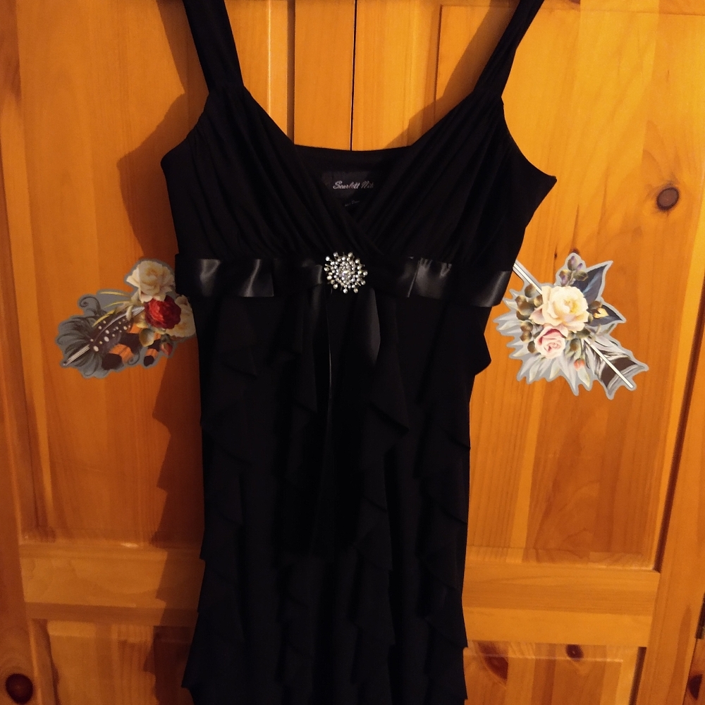 Black Ruffled Dress - Picture 2 of 5